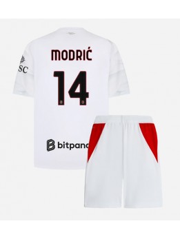 Otroški Nogometna dresi replika AC Milan Luka Modric #14 Gostujoči 2026-27 Kratek rokav (+ hlače)